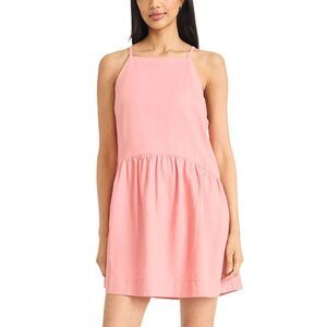 Donna Morgan Womens Square-Neck Sleeveless Mini Dress S Brandied Apricot NWT $98